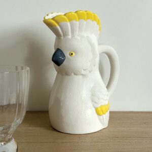 Pichet ou carafe perruche en céramique