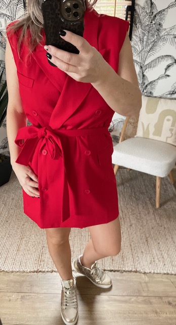 Robe blazer sans manches