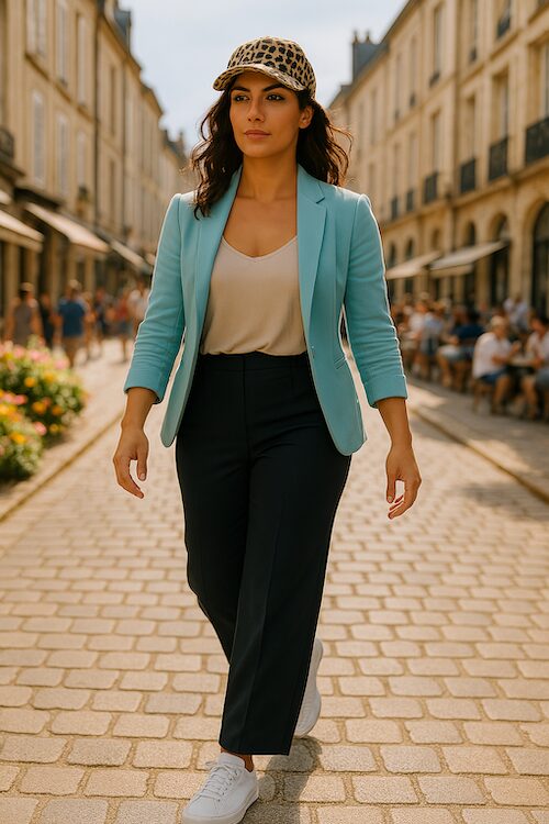 Femme qui a trouvé son style vestimentaire