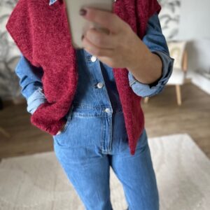 Gilet sans manches bordeaux