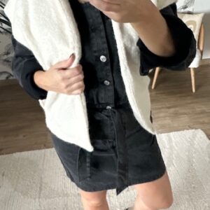 Gilet sans manches écru