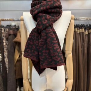 Echarpe léopard femme bordeaux