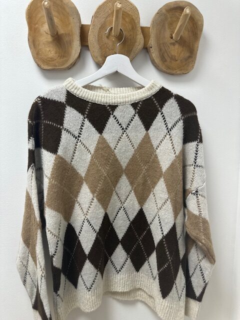 Pull losanges femme – Image 3