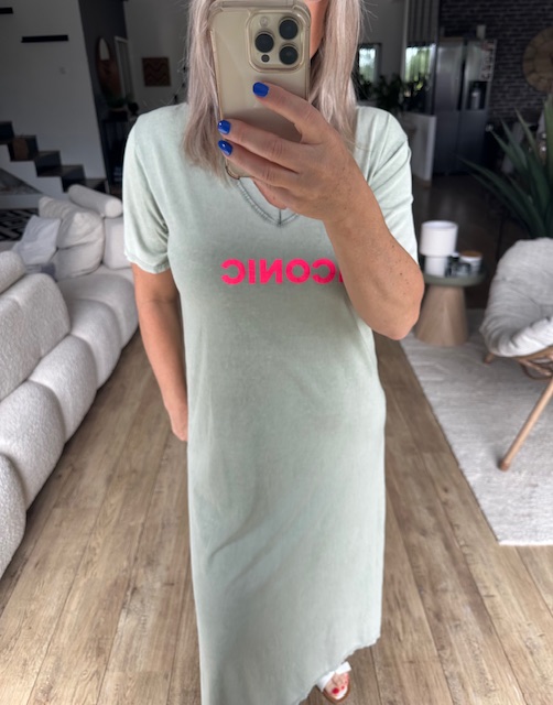 Robe Longue ICONIC kaki femme – Image 2