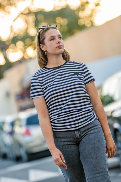 Tee-Shirt Marinière Coeur Noir – Image 3