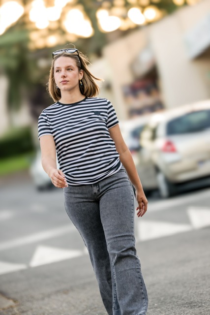 Tee-Shirt Marinière Coeur Noir – Image 2