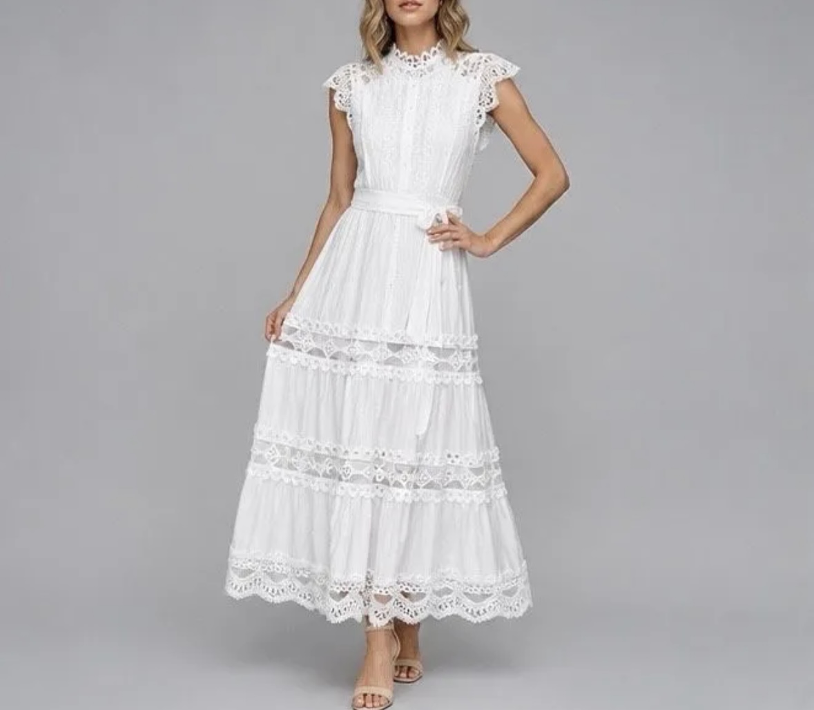 Robe longue blanche