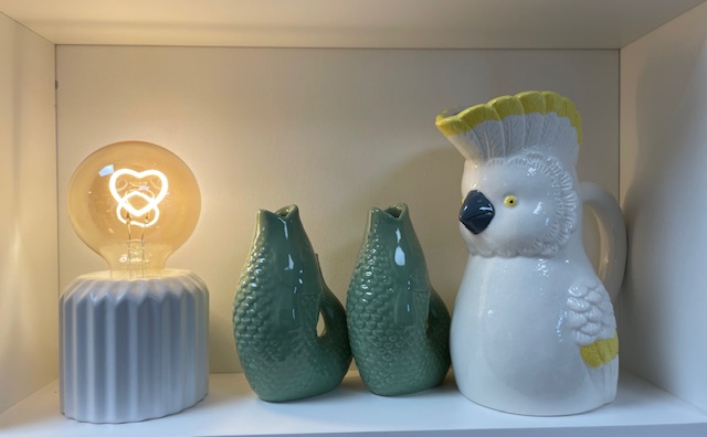 Mini vase poisson vert